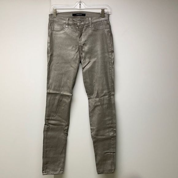 J Brand Denim - J Brand Super Skinny Metallic Jeans, Size 28